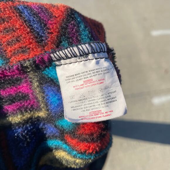 VTG 1995 PATAGONIA Snap Fleece Western Aborigine Aztec Tribal sz LARGE - Picture 9 of 13